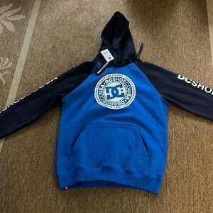 DC Shoes Star Mens Blue Long Sleeve Hoodie Sweatshirt Size M NWT